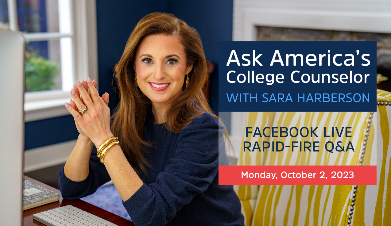 Facebook Live Recap: Ask America's College Counselor (10.2.23)